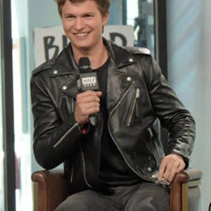Ansel Elgort Black Baby Driver Motorcycle Leather Jacket