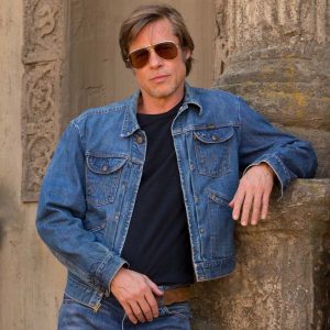 Once Upon a Time in Hollywood Brad Pitt Cliff Booth Blue Denim Jacket