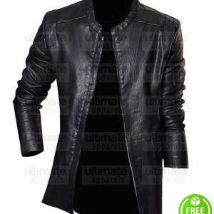 SKINNY MEN'S BLACK LEATHER JACKET