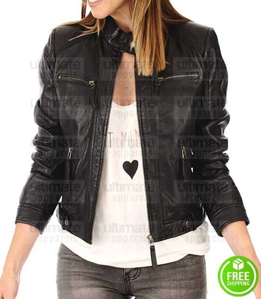 WOMEN'S SOFT LAMBSKIN LEATHER JACKET