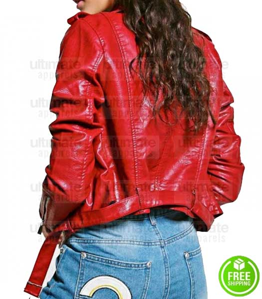 Womens-Red-Cropped-Leather-Look-Jacketss