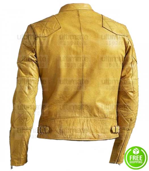 Yellow-Cafe-Racer-Vintage-Biker-Leather-Jackets