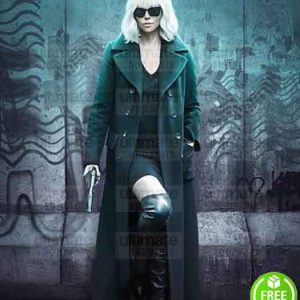 ATOMIC BLONDE CHARLIZE THERON (LORRAINE BROUGHTON) BLACK COAT