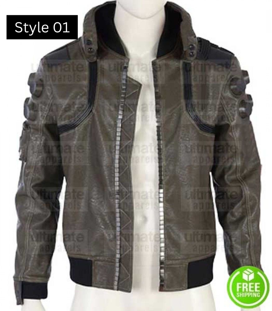 CYBERPUNK 2077 SAMURAI BOMBER LEATHER JACKET