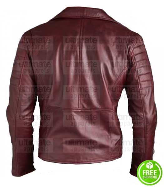 Mens-Maroon-Leather-Biker-Jackets