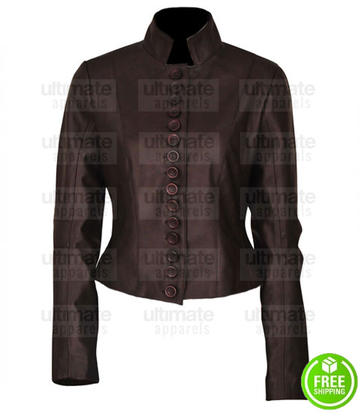 THE VAMPIRE DIARIES ELENA GILBERT (NINA DOBREV) BROWN JACKET