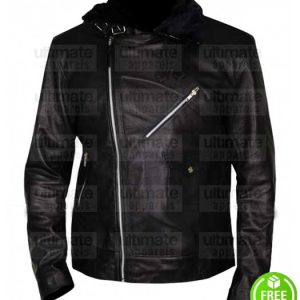 24 LEGACY ASHLEY THOMAS (ISAAC CARTER) FUR COLLAR LEATHER JACKET