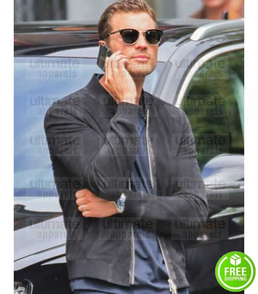 FIFTY SHADES FREED JAMIE DORMAN (CHRISTIAN GREY) BLACK SUEDE JACKET