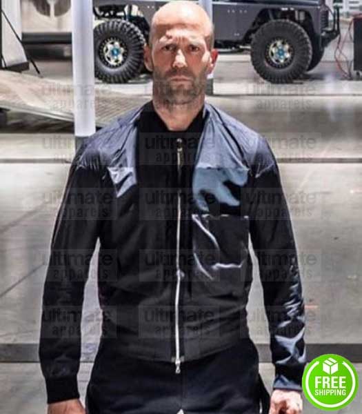 HOBBS & SHAW JASON STATHAM (DECKARD SHAW) BLACK COTTON JACKET