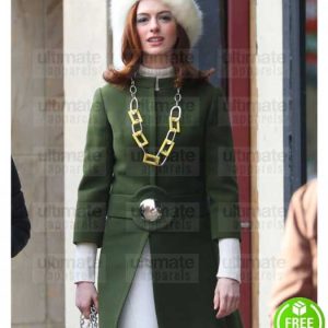 MODERN LOVE ANNE HATHAWAY (LEXI) GREEN COTTON COAT