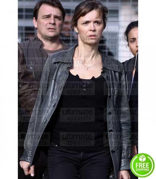 SPIRAL CAROLINE PROUST (LAURE BERTHAUD) BLACK LEATHER JACKET