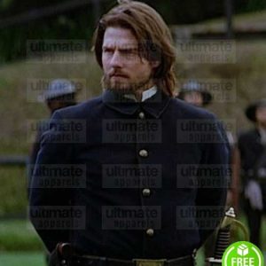 THE LAST SAMURAI TOM CRUISE (NATHAN ALGREN) BLACK SUEDE CAPTAIN UNIFORM JACKET