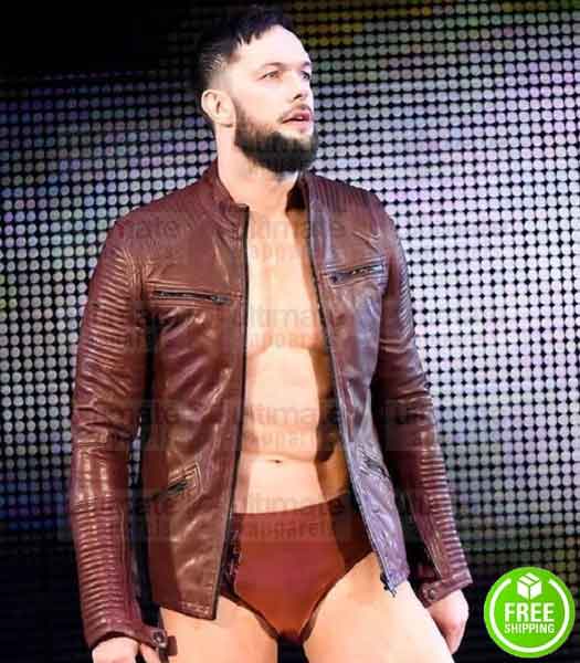 FINN BALOR WWE BROWN LEATHER JACKET