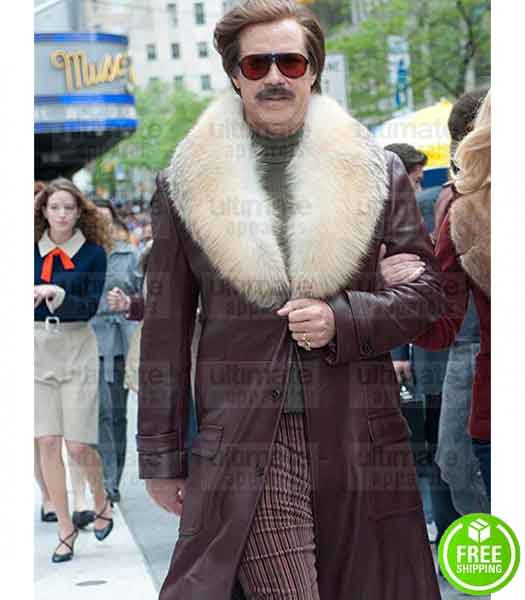ANCHORMAN 2 THE LEGEND CONTINUES WILL FERRELL RON BURGUNDY TRENCH COAT