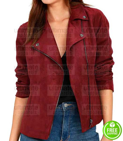 ARROW WILLA HOLLAND (THEA QUEEN) RED SUEDE JACKET