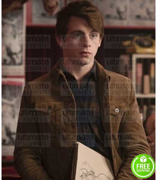 CHILLING ADVENTURES OF SABRINA ROSS LYNCH (HARVEY KINKLE) BROWN SUEDE LEATHER JACKET