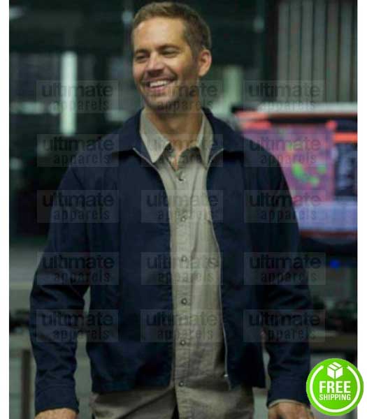 FAST AND FURIOUS 7 PAUL WALKER (BRIAN O'CONNER) BLUE COTTON JACKET