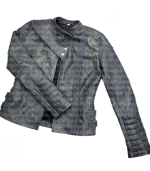 THE 100 MARIE AVGEROPOULOS (OCTAVIA BLAKE) BLACK LEATHER JACKET