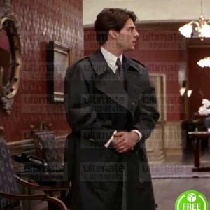 THE FIRM TOM CRUISE (MITCH MCDEERE) BLACK COTTON TRENCH COAT