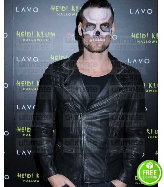 ADAM LAMBERT HALLOWEEN PARTY BLACK BIKER LEATHER JACKET