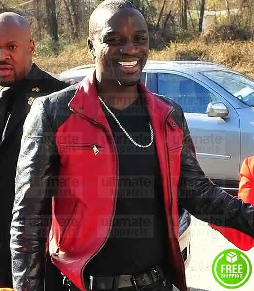 Akon-Red-And-Black-Jacketss