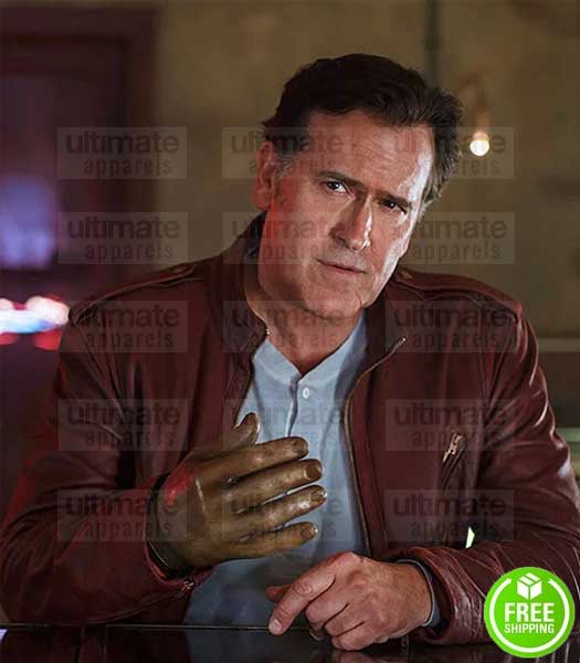 ASH VS EVIL DEAD BRUCE CAMPBELL (ASHLEY WILLIAMS) BROWN LEATHER JACKET