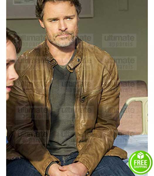 CEDAR COVE DYLAN NEAL (JACK GRIFFITH) BROWN LEATHER JACKET