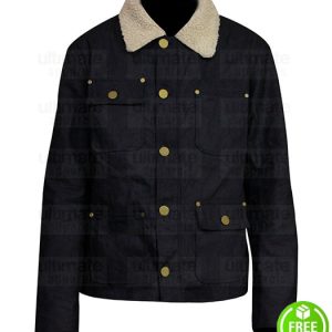 CHICAGO P.D PATRICK JOHN FLUGER BLACK FUR COLLAR JACKET