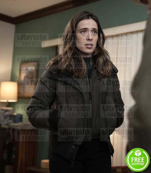 CHICAGO P.D MARINA SQUERCIATI (KIM BURGESS) GREEN COTTON JACKET