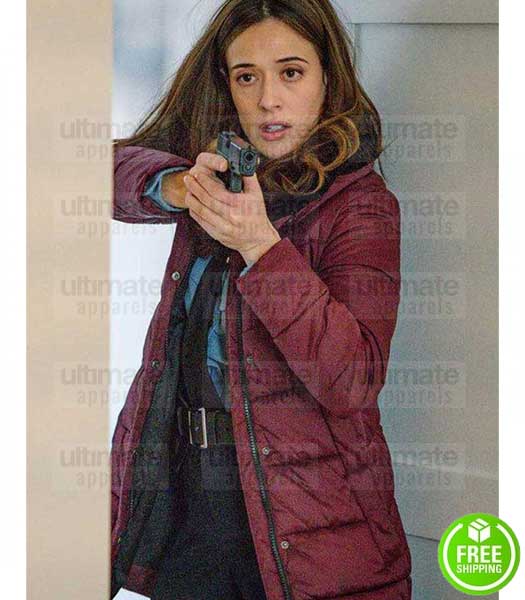 CHICAGO P.D MARINA SQUERCIATI (KIM BURGESS) RED SATIN JACKET