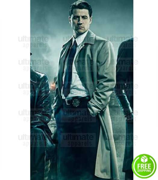 GOTHAM BEN MCKENZIE (JAMES GORDON) TRENCH COTTON COAT