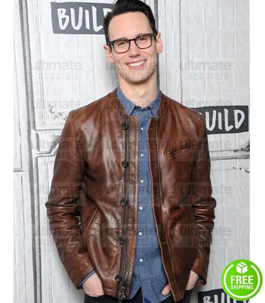 GOTHAM CORY MICHAEL SMITH (EDWARD NYGMA) BROWN LEATHER JACKET