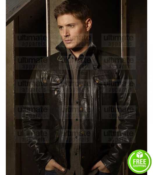 SUPERNATURAL DEAN WINCHESTER (JENSEN ACKLES) BROWN LEATHER JACKET