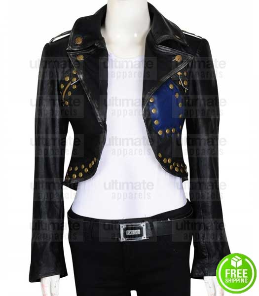 JUSTICE LEAGUE GAL GADOT (WONDER WOMAN) BLACK LEATHER JACKET