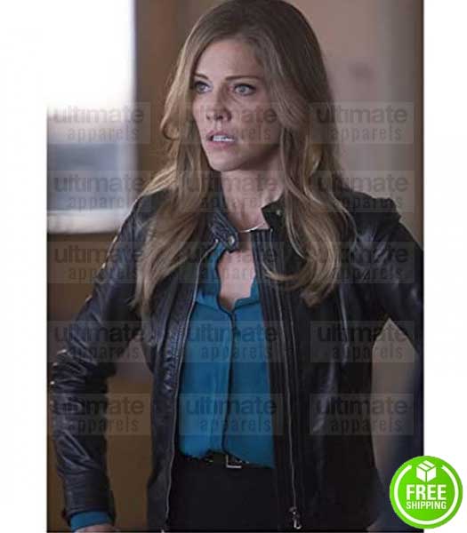 LUCIFER TRICIA HELFER (CHARLOTTE) BLACK LEATHER JACKET