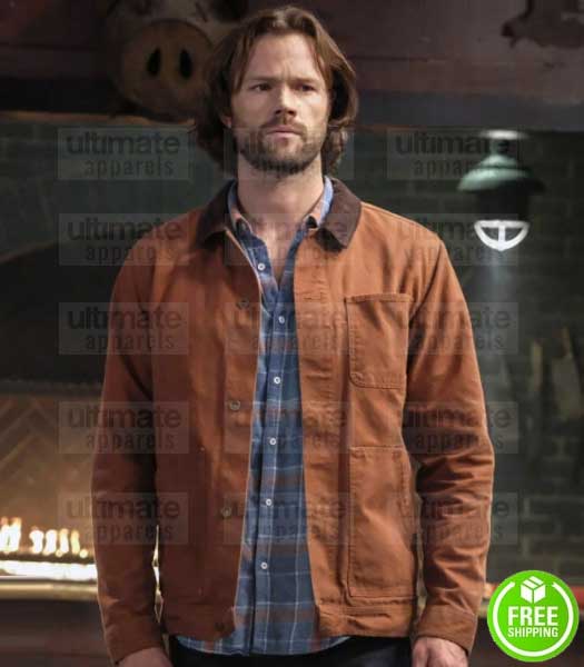 SUPERNATURAL JARED PADALECKI (SAM WINCHESTER) BROWN SUEDE LEATHER JACKET