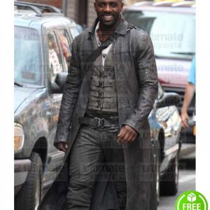 The Dark Tower Idris Elba Roland Deschain Black Leather Trench Coat