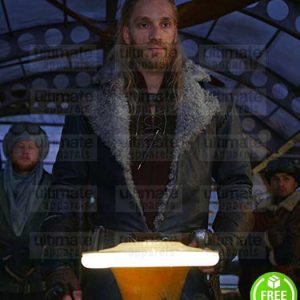MORTAL ENGINES LEIFUR SIGURDARSON (NILS LINDSTORM) BLACK LEATHER COAT