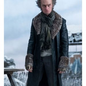 A SERIES OF UNFORTUNATE EVENTS NEIL PATRICK HARRIS BLACK FUR COLLAR COAT