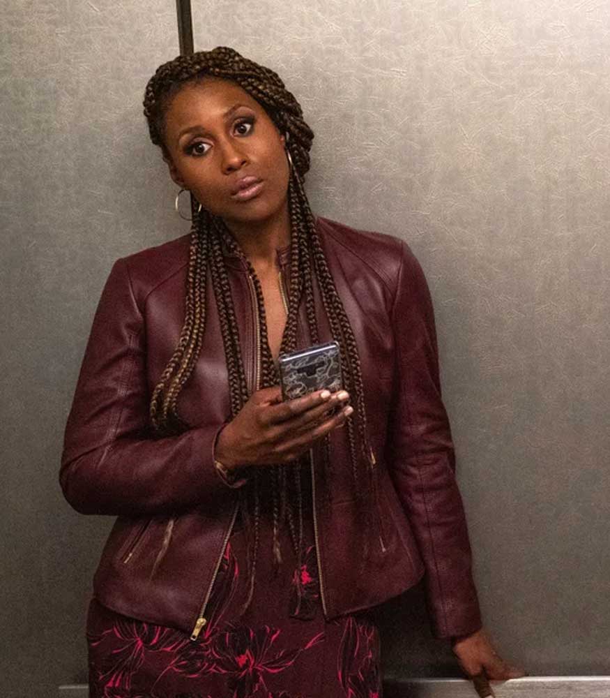THE LOVEBIRDS ISSA RAE MAROON JACKET