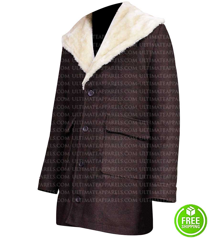 Yellowstone-Beth-Dutton-Maroon-Wool-Coat