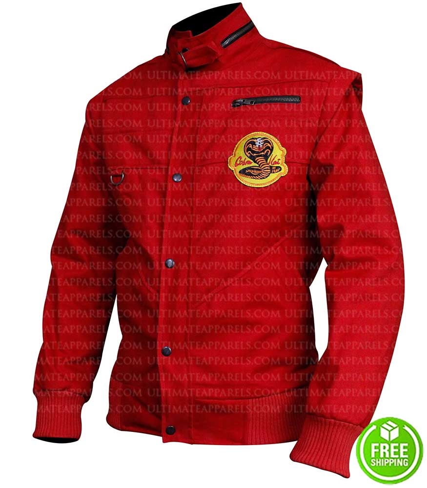 Cobra-Kai-Johnny-Lawrence-Red-Cotton-Jacket