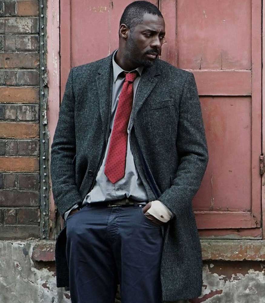 LUTHER IDRIS ELBA GREY COAT