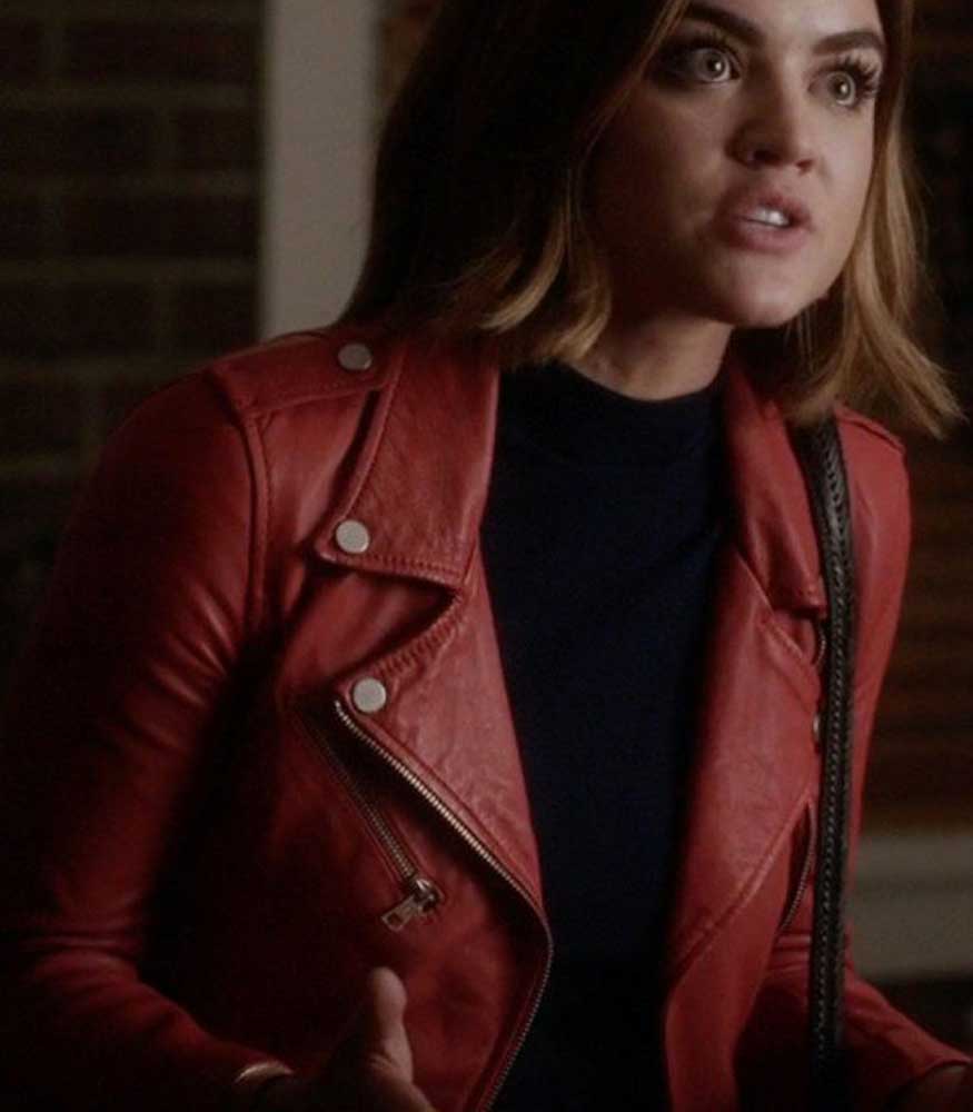 PRETTY LITTLE LIARS ARIA MONTGOMERY RED JACKET