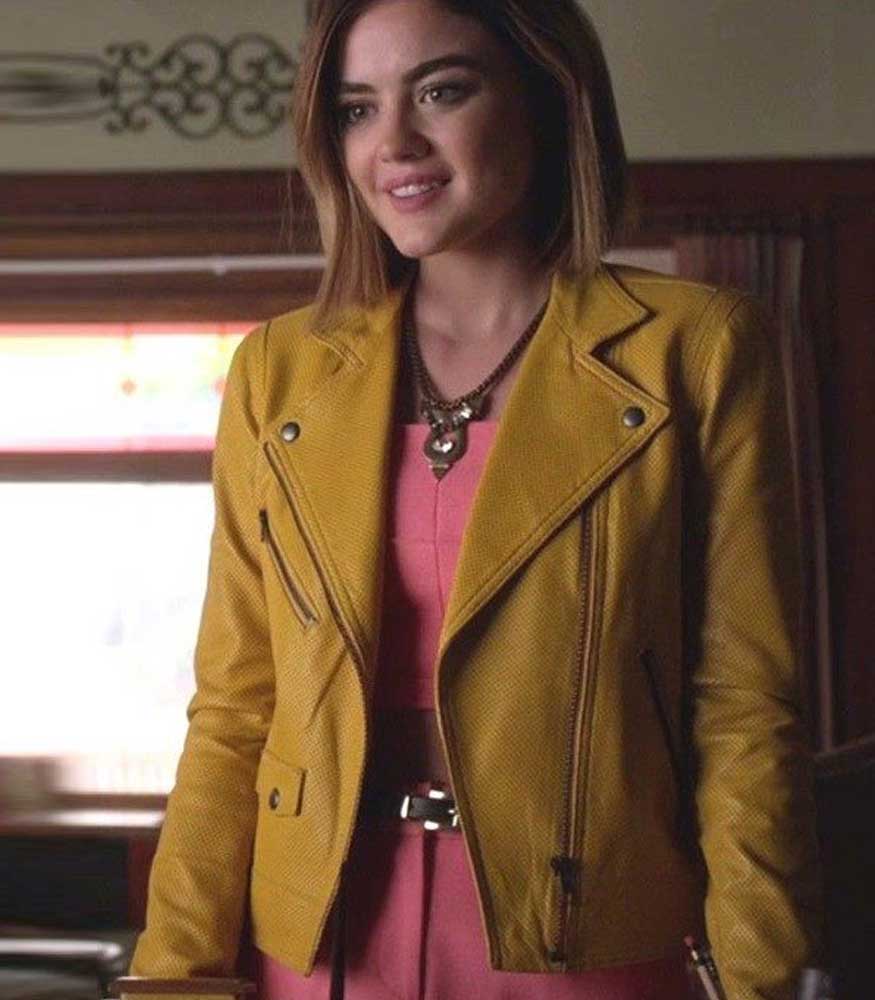 PRETTY LITTLE LIARS LUCY HALE YELLOW JACKET