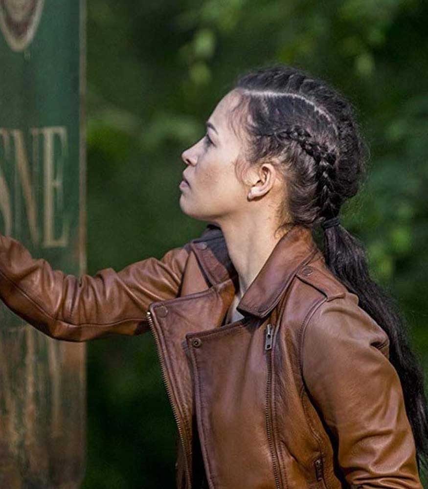 The-Walking-Dead-Christian-Serratos-Brown-jacket