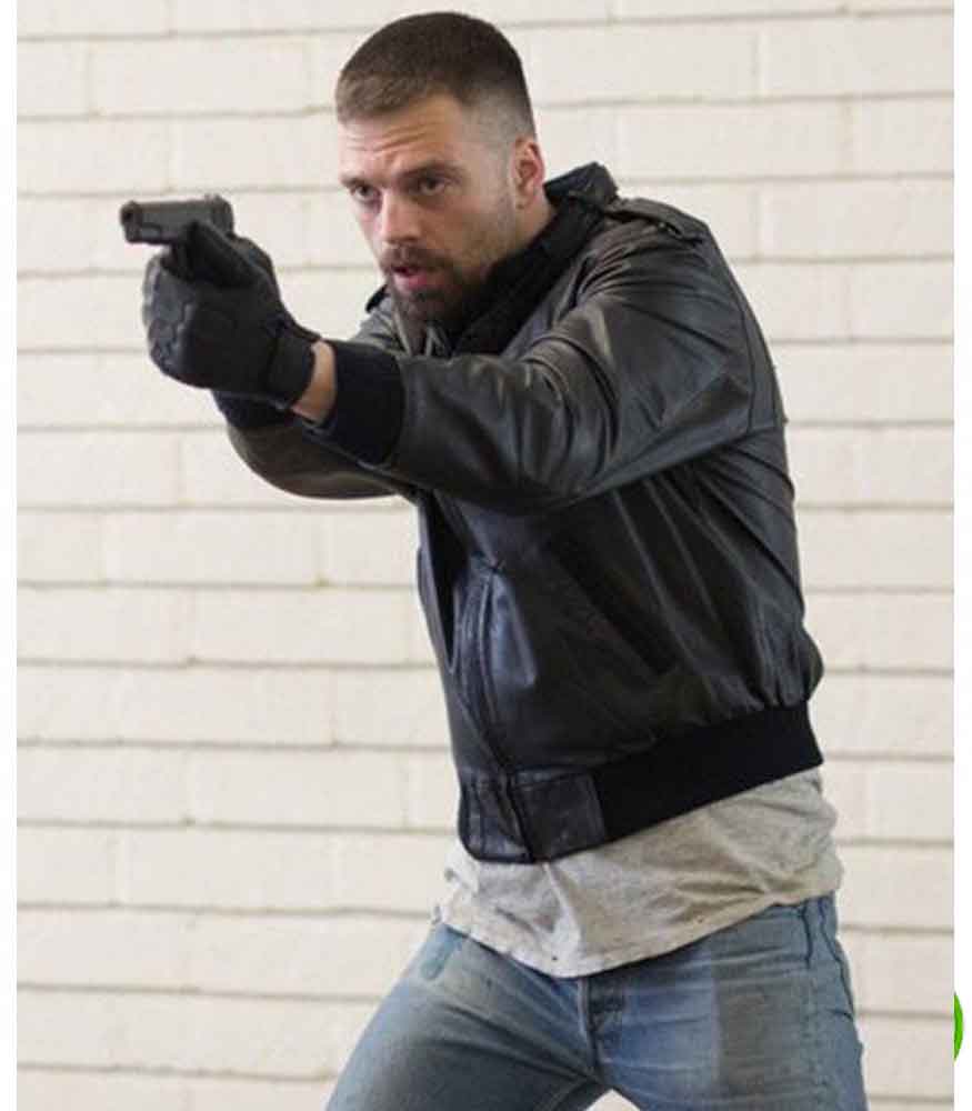 DESTROYER SEBASTIAN STAN (CHRIS) BLACK LEATHER JACKET