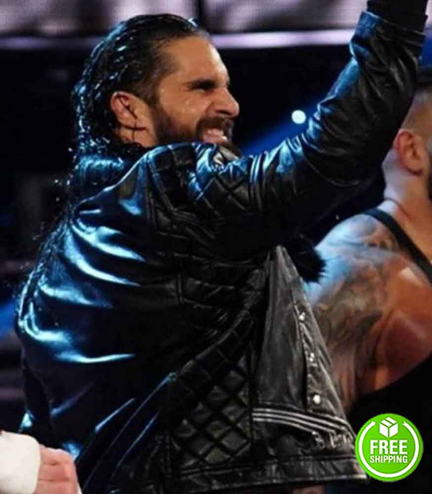 WWE-Seth-Rollins-Black-Leather-Jacket-with-Fur-Collar