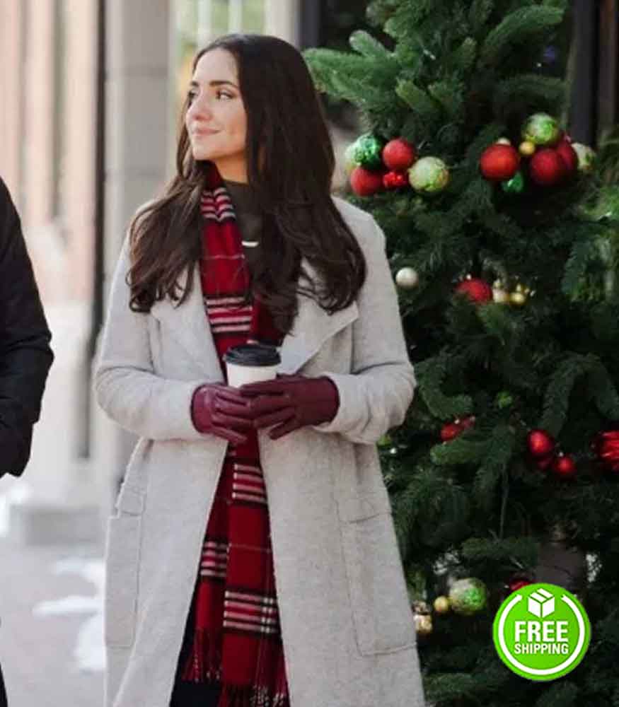 DASHING HOME FOR CHRISTMAS PANIZ ZADE (EMILY) WHITE TRENCH COAT
