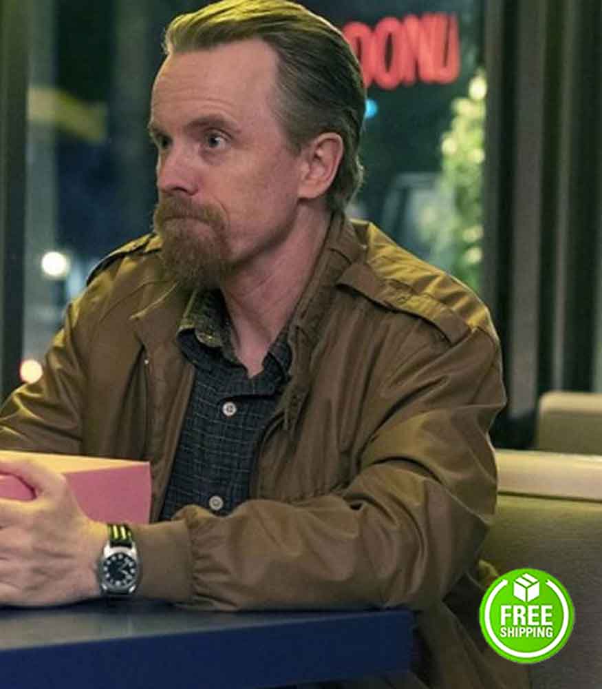 GOOD GIRLS DAVID HORNSBY (LESLIE PETERSON) BROWN BOMBER JACKET